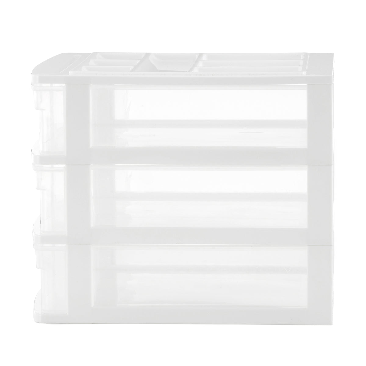 Gracious Living 3 Drawer Desktop Countertop Storage w/ Organizer Lid (Open Box)