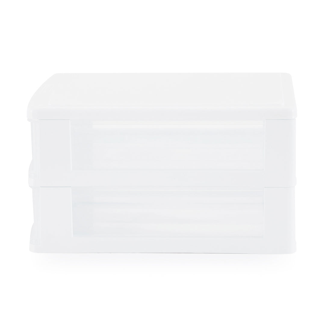 Gracious Living Deluxe 2 Drawer Storage Desktop and Countertop Organizer, White - VMInnovations