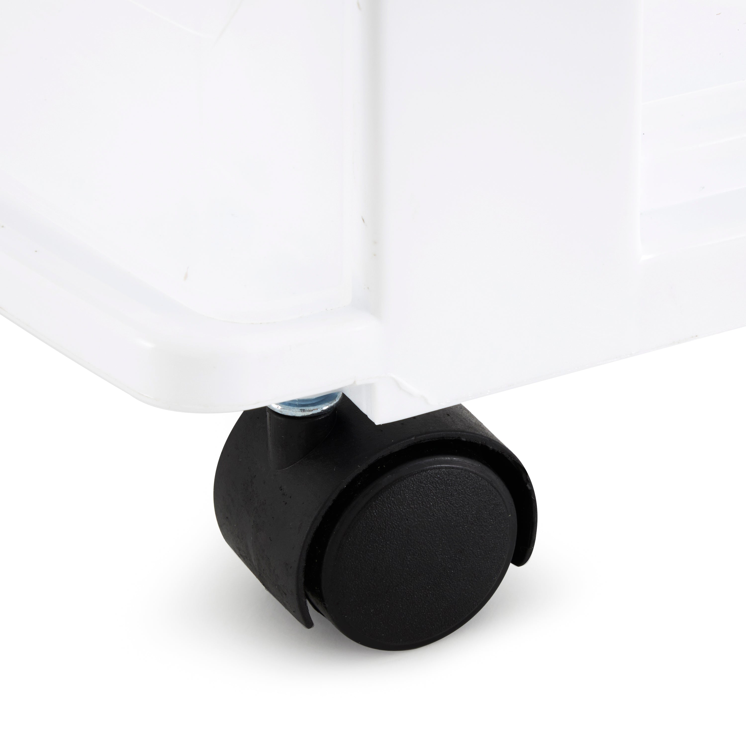 Gracious Living Resin Clear 4 Drawer Storage Chest System with Casters, White - VMInnovations