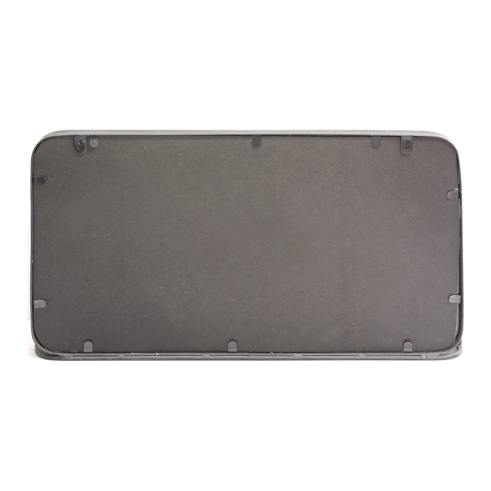 Stratton Home Decor Mason Industrial Metal Mirror with Display Shelf, Gunmetal