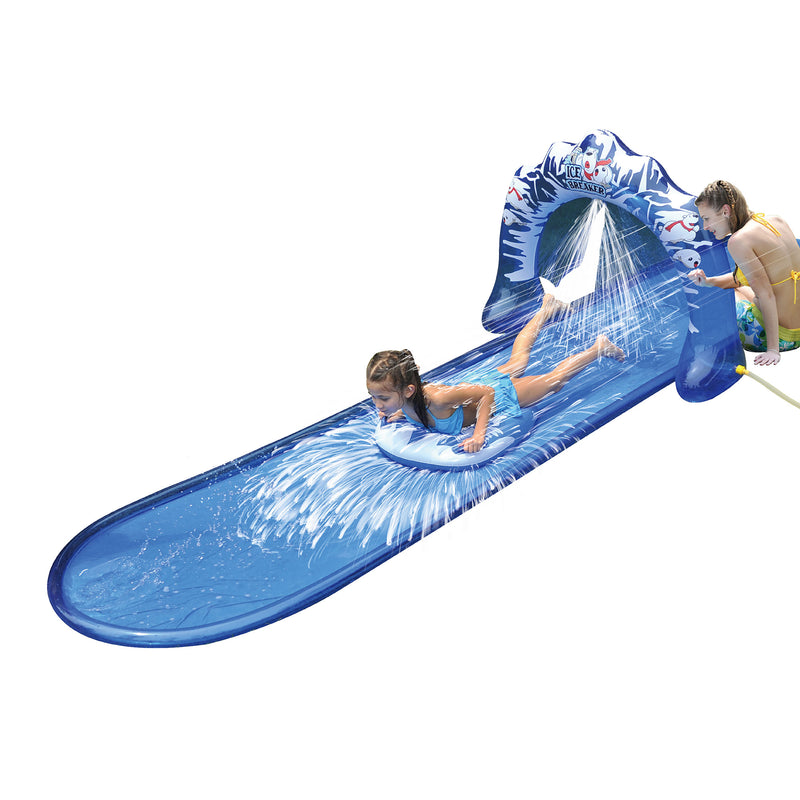 Jilong Slip and Slide Icebreaker Water Slide w/ Racing Raft and Water Sprayer
