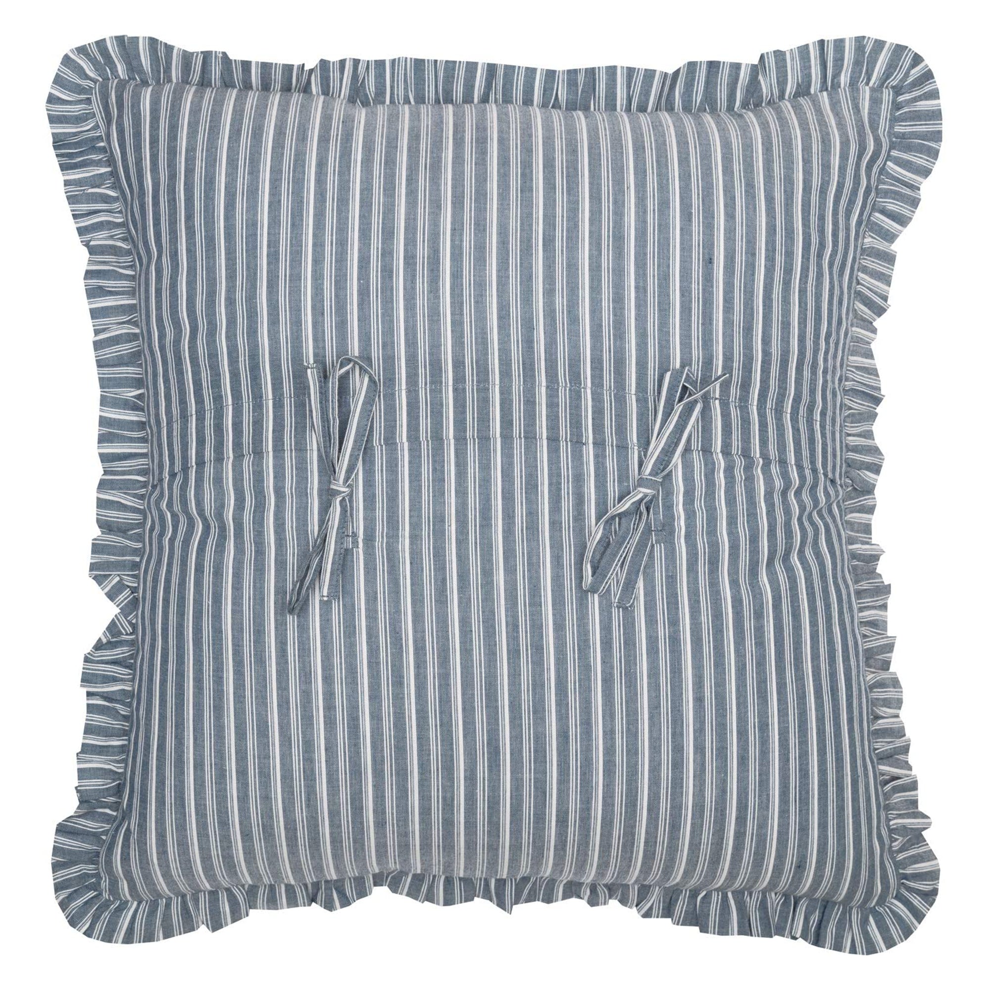 VHC Brands Sawyer Mill 18x18 Inch Square Accent Throw Pillow, Windmill, Blue