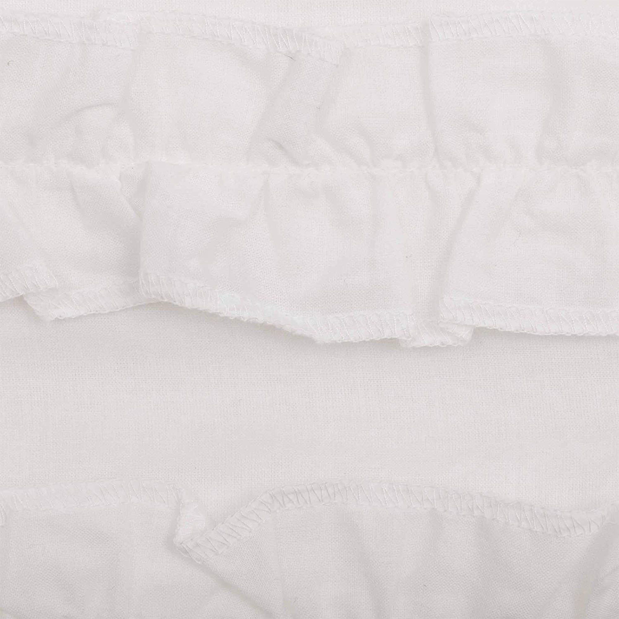 VHC Brands Window Curtain Ruffled Sheer Petticoat Swag Set (2 Panels) (Open Box) - VMInnovations