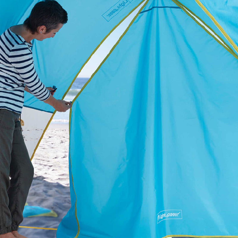 Lightspeed Outdoor Tall Canopy Sun Shelter Tent with Shade Wall, Horizon Blue