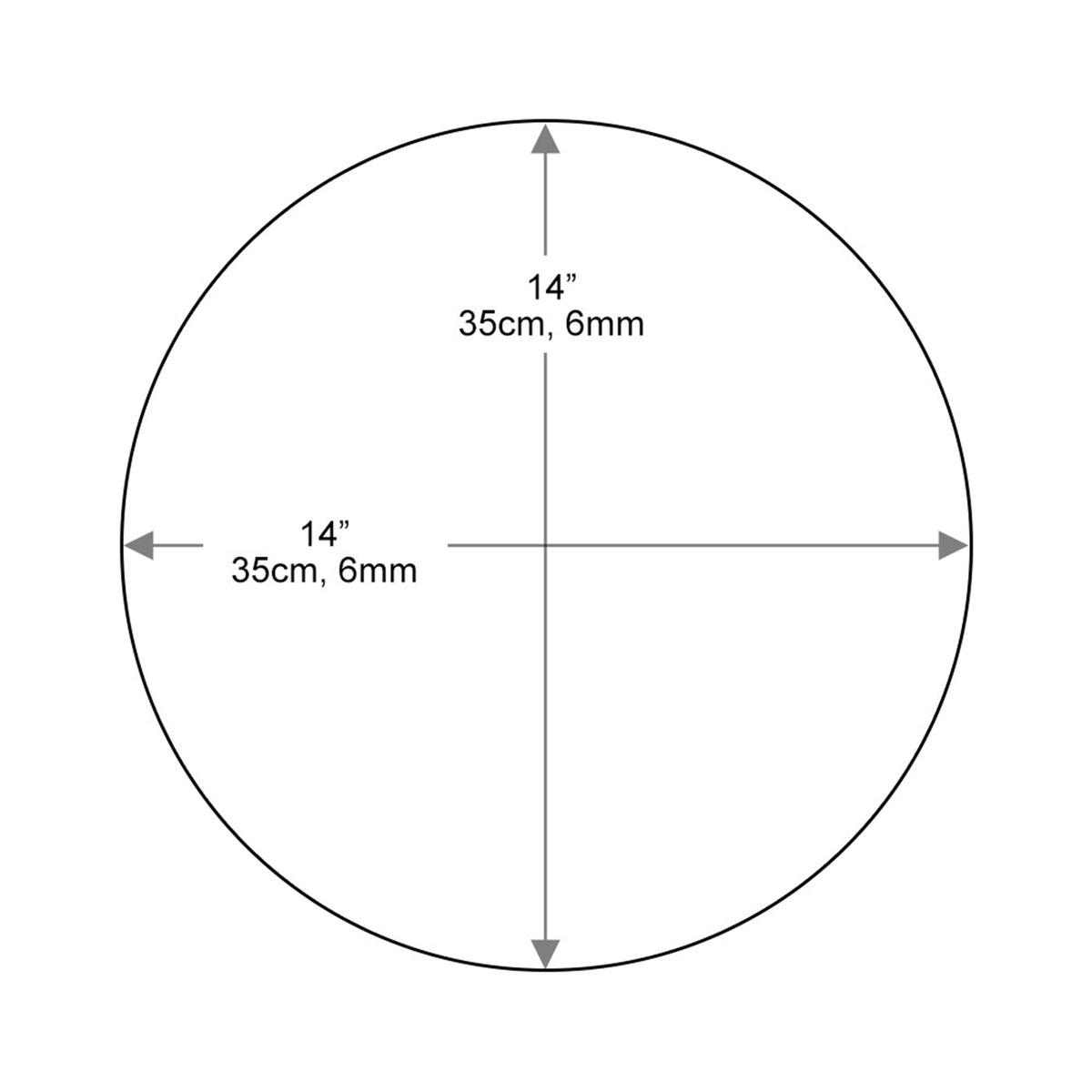 Dulles Glass 14in Round Polish 1/2in Thick Tempered Glass Table Top (Open Box)