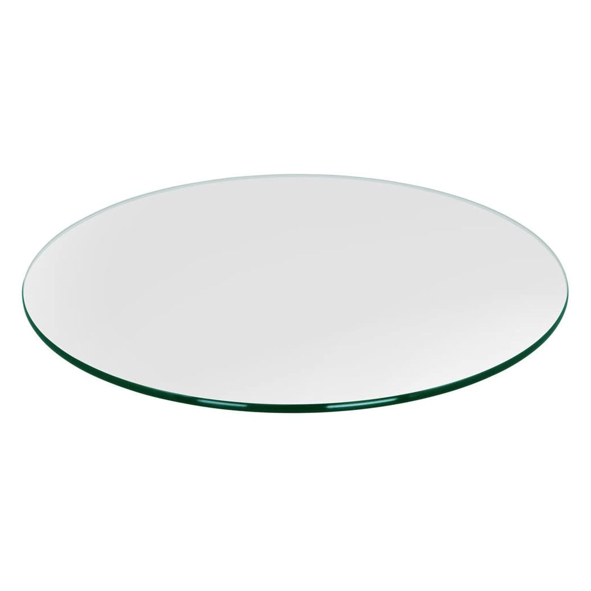 Dulles Glass 42" Round Pencil Polish 3/8 Inch Thick Glass Table Top (Open Box)