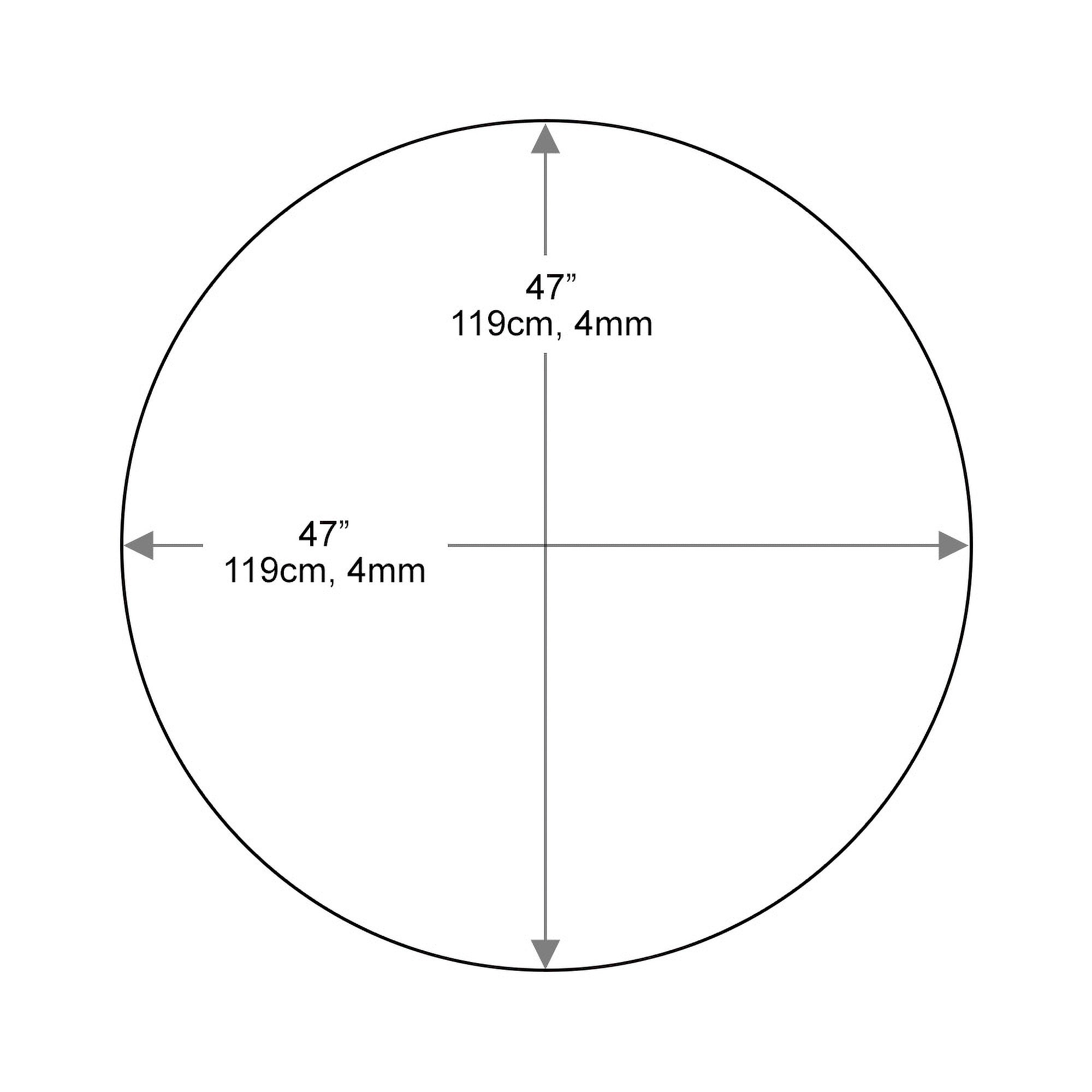 Dulles Glass 47" Round Flat Polish 1/4" Thick Tempered Glass Table Top(Open Box)