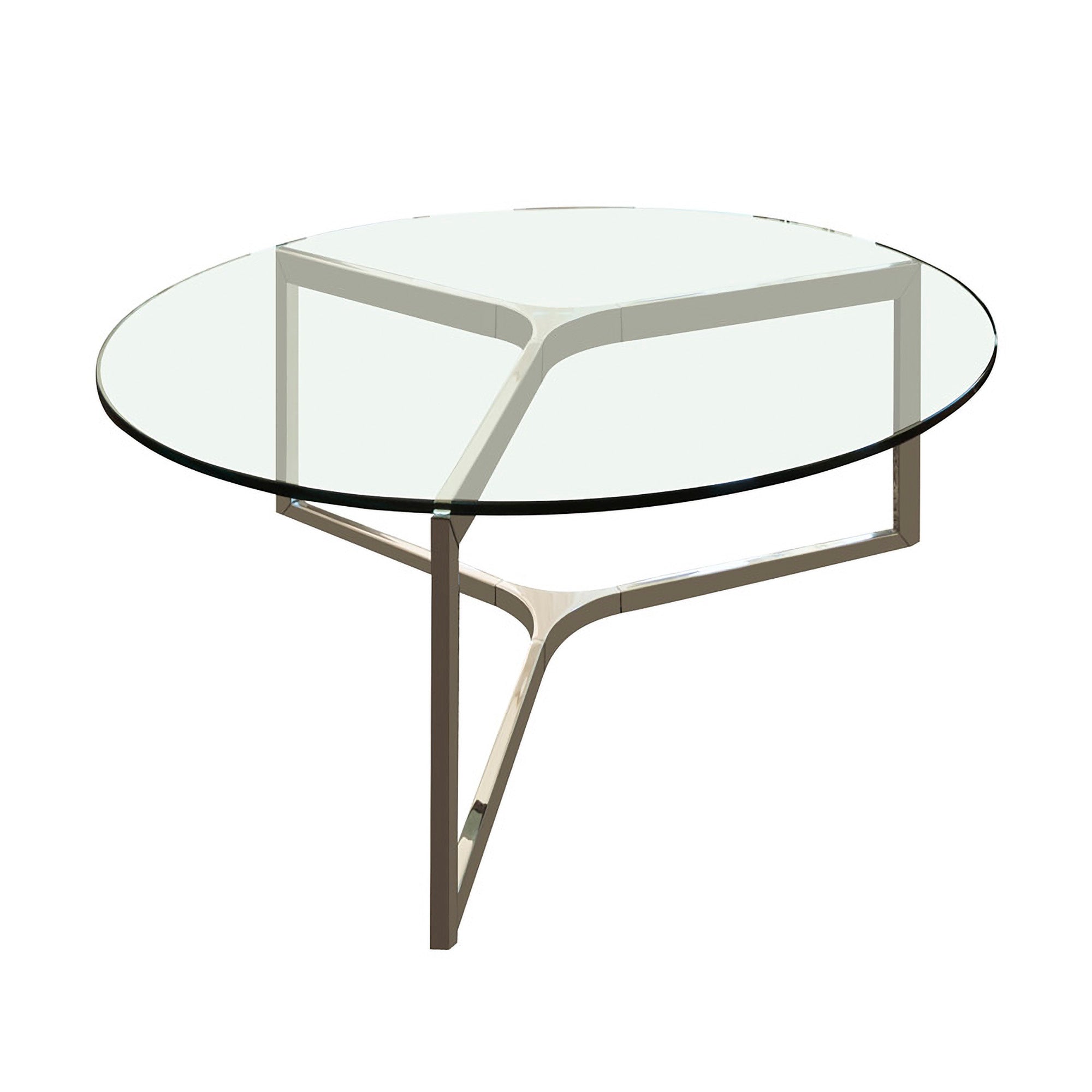 Dulles Glass 47" Round Flat Polish 1/4" Thick Tempered Glass Table Top(Open Box)