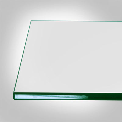 Dulles Glass 16 Inch Square Beveled Edge 1/2 Inch Thick Tempered Glass Table Top