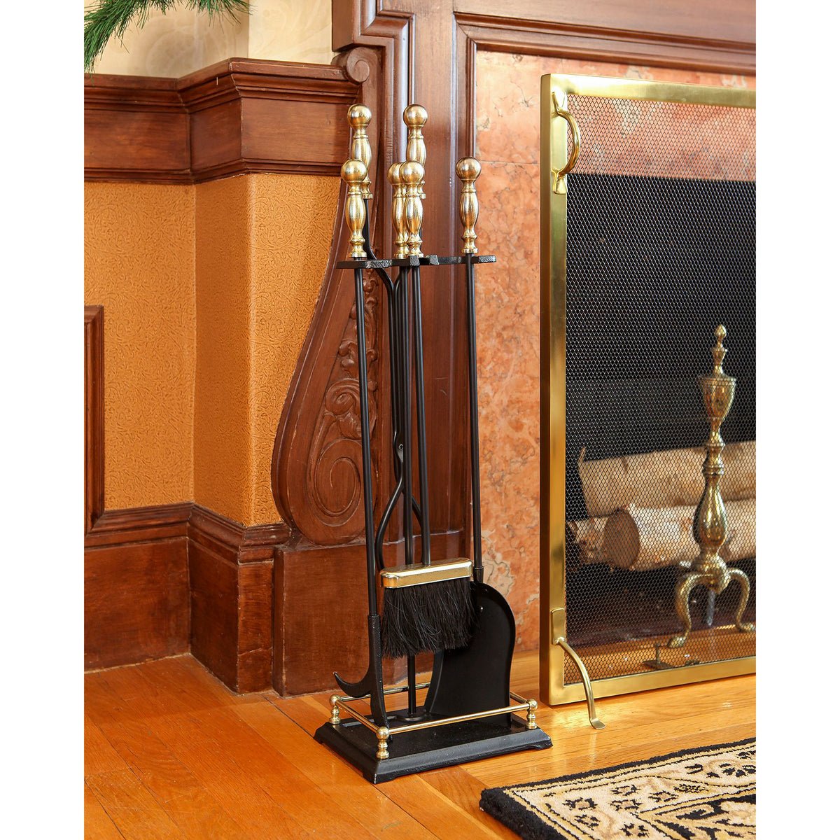Minuteman International Oxford 5 Piece Fireplace Toolset (Open Box)