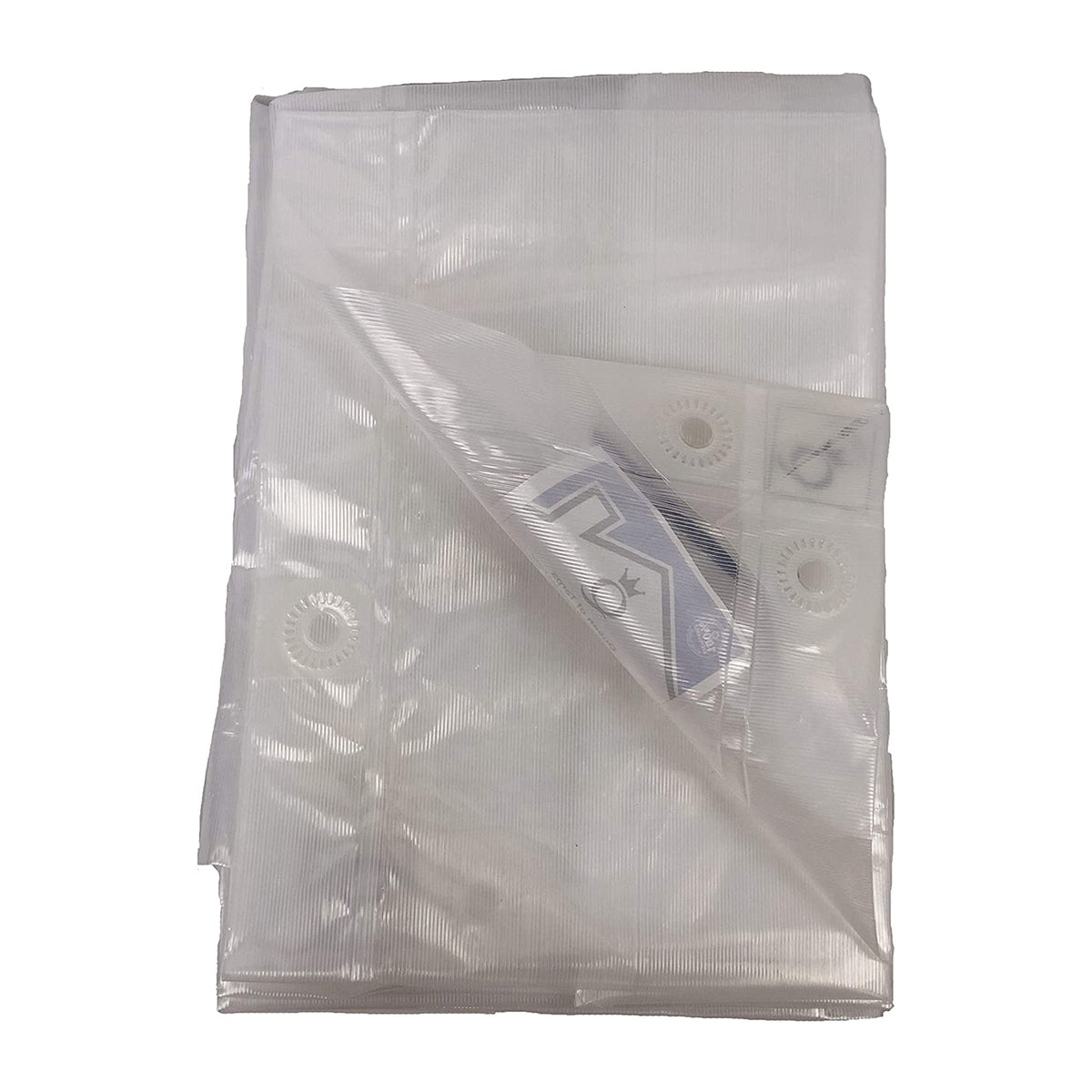 Queen of Tarps 10x12' Lightweight All Purpose Plastic Tarp, Translucent (Used)
