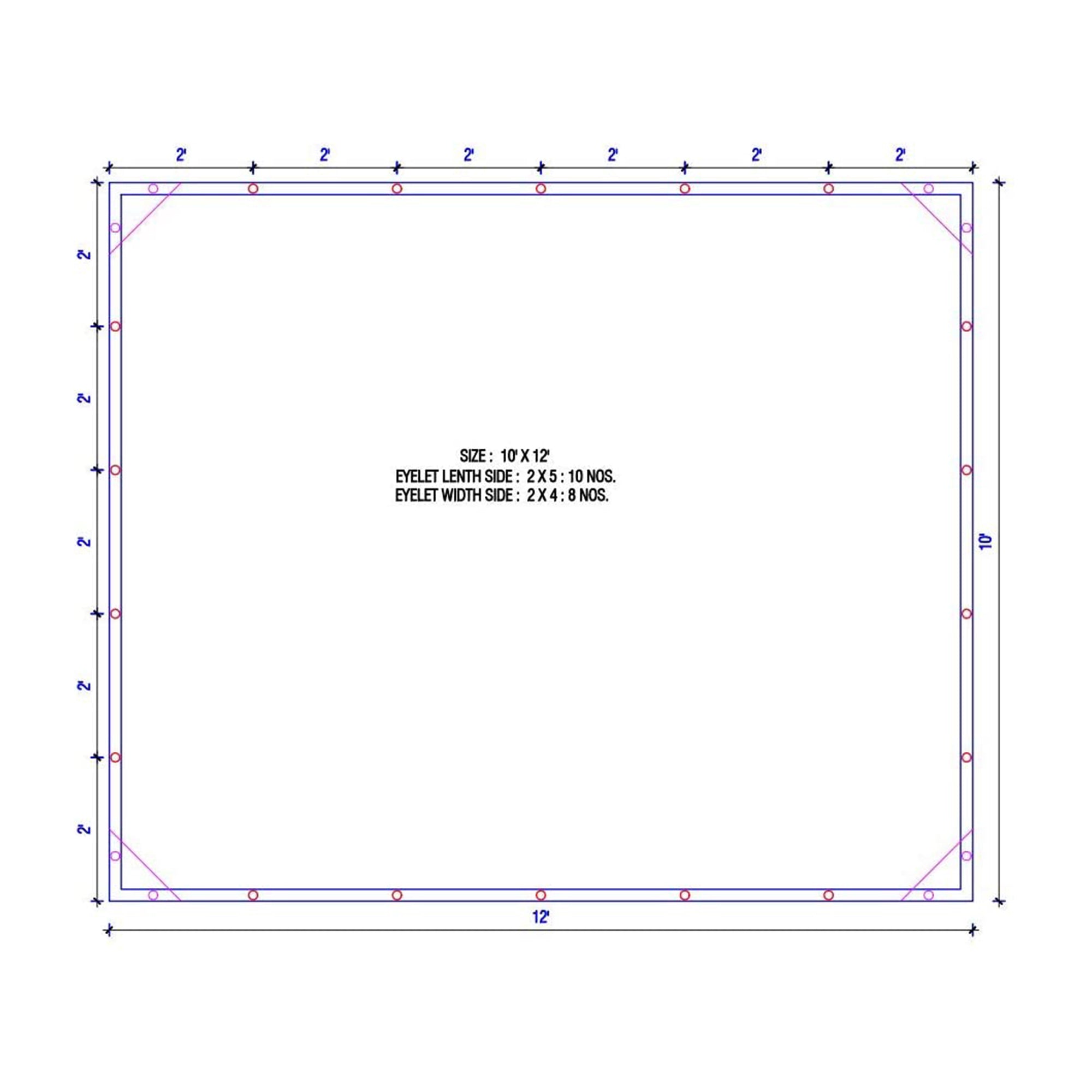 Queen of Tarps 10 x 12' Lightweight All Purpose Tarp, Translucent (Open Box)