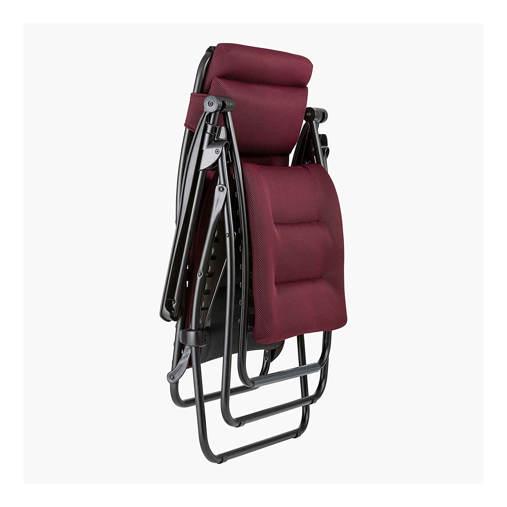 Lafuma R-Clip Batyline Relaxation Zero Gravity Lounge Recliner Chair, Bordeaux - VMInnovations
