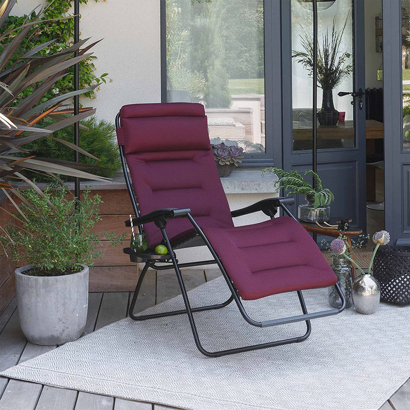Lafuma R-Clip Batyline Relaxation Zero Gravity Lounge Recliner Chair, Bordeaux
