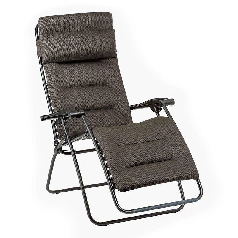 Lafuma R-Clip Batyline Relaxation Zero Gravity Lounge Recliner Chair, Taupe