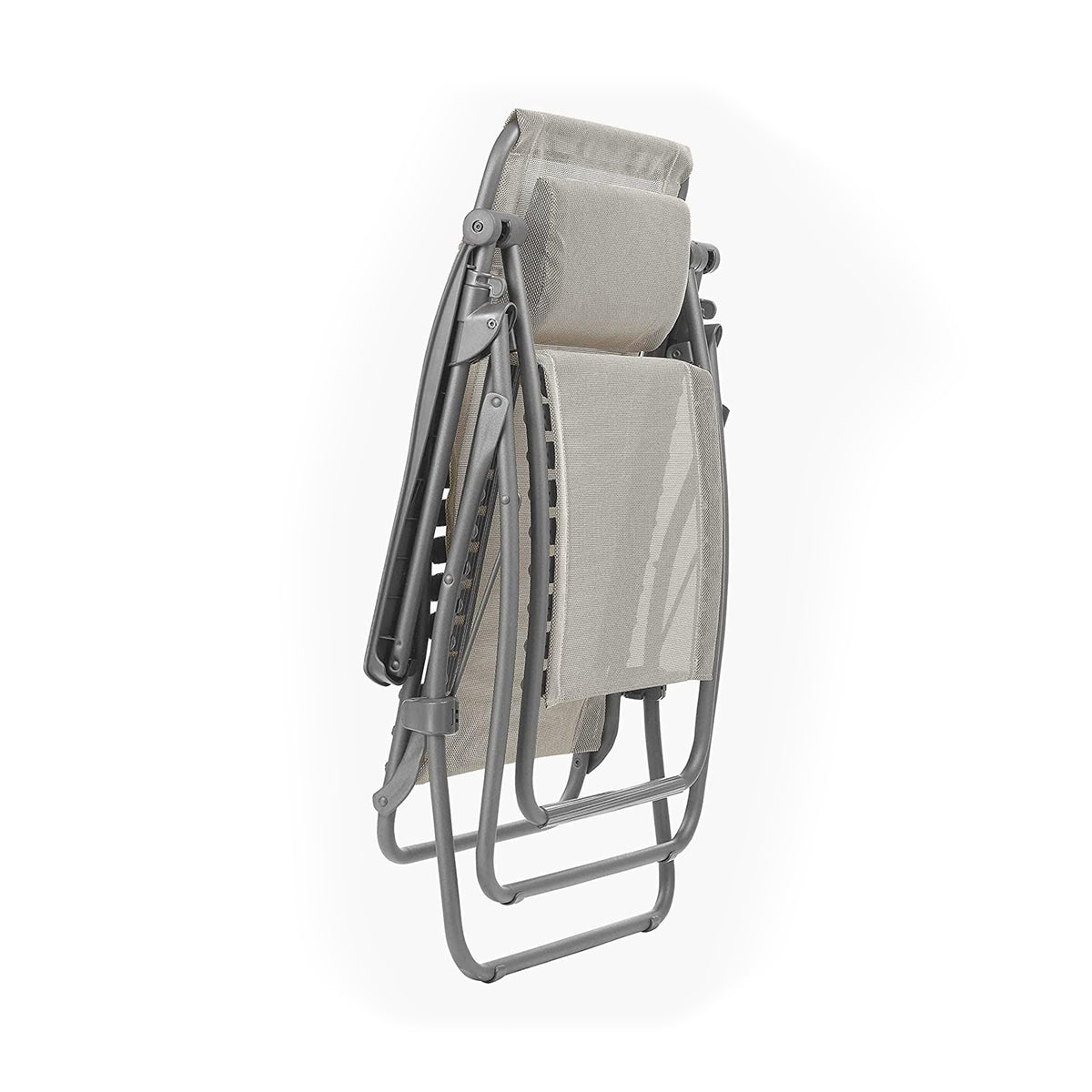 Lafuma R-Clip Relaxation Zero Gravity Lounge Recliner Chair, Seigle(Open Box) - VMInnovations