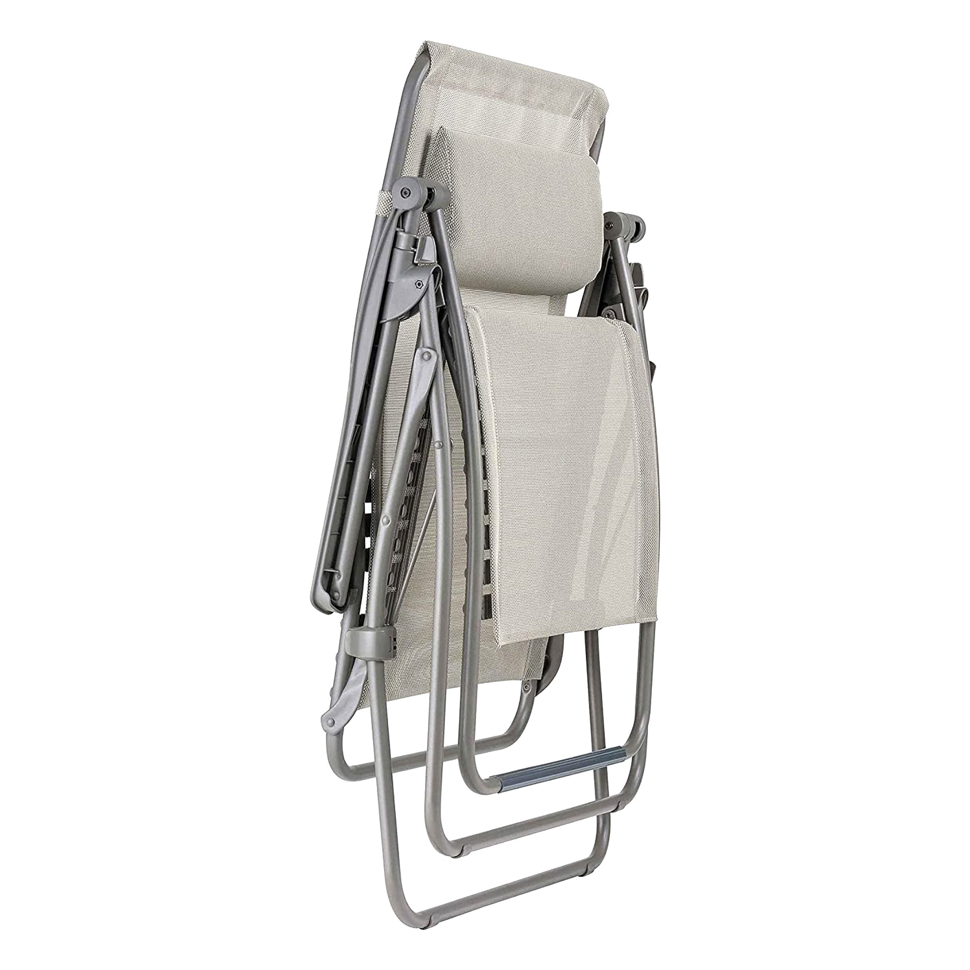Lafuma R-Clip Batyline Relaxation Zero Gravity Lounge Recliner Chair, Seigle - VMInnovations