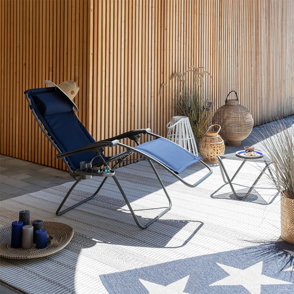 Lafuma R-Clip Batyline Iso Relaxation Zero Gravity Lounge Recliner Chair, Navy - VMInnovations