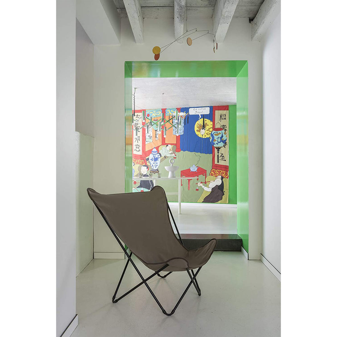 Lafuma Pop Up XL Floating Folding Butterfly Lounge Design Chair, Vert Khaki - VMInnovations