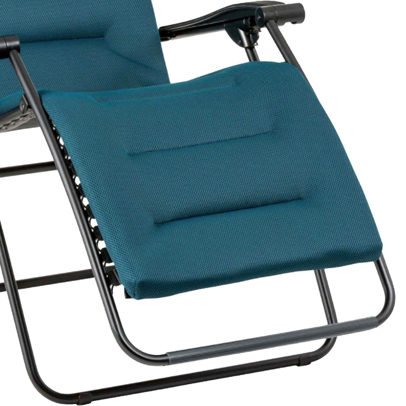 Lafuma Futura Air Comfort Padded Folding Patio Lawn Recliner Chair, Blue (Used)