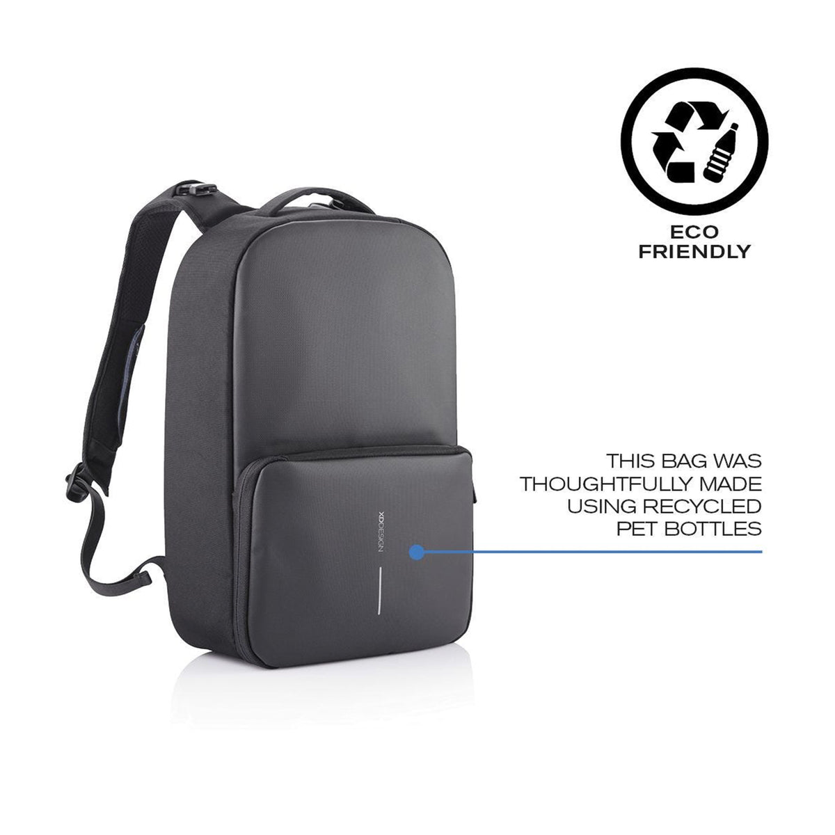XD Design Flex 2 In 1 Anti Theft Dual Function Water Resisting Gym Bag, Black