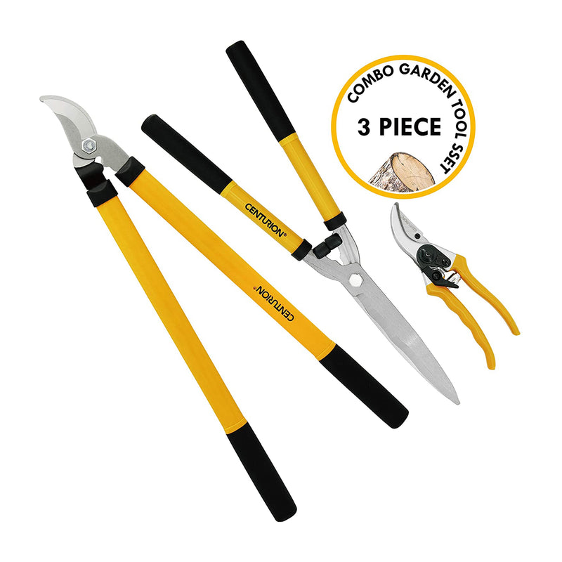 CENTURION 3 Piece Lopper, Hedge Shear, and Pruner Branch Cutting Combo (Used)