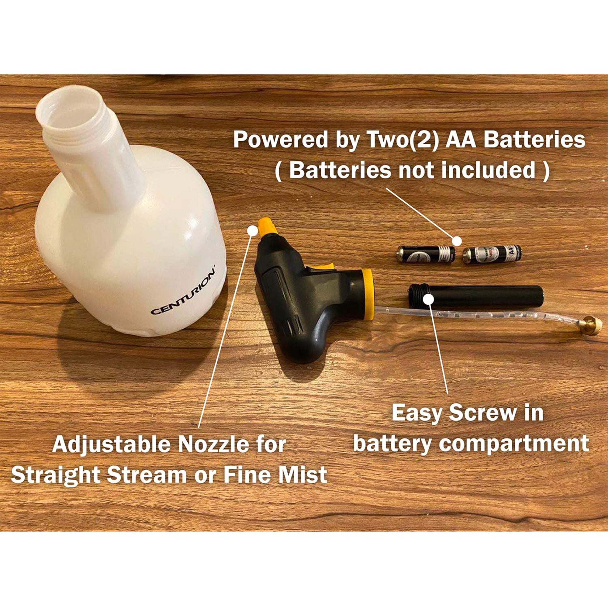 Centurion 1575 1 Quart Battery Powered Garden Water Mist Spray Bottle (Open Box) - VMInnovations