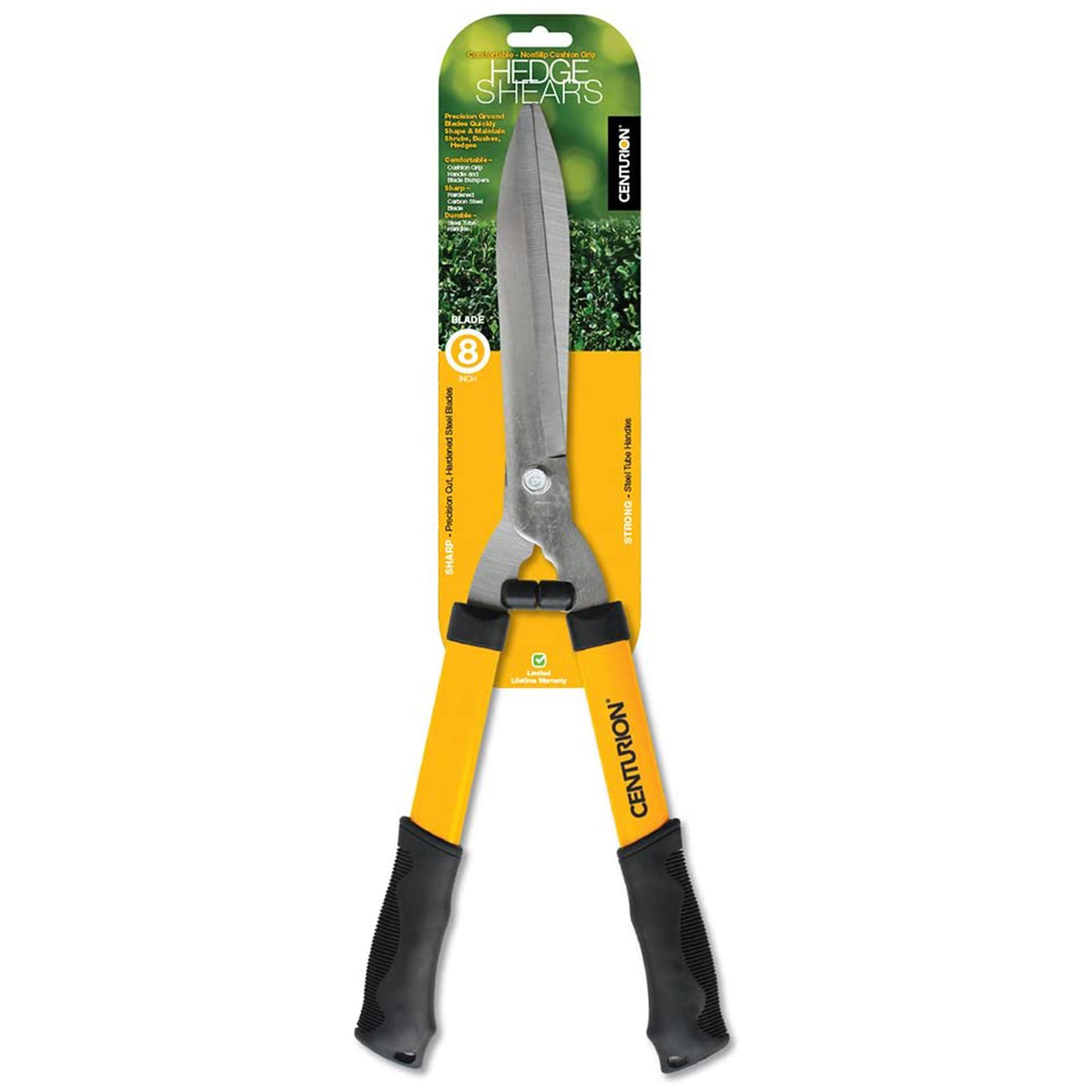 CENTURION 511 8 Inch Precision Steel Blades Hedge Shears Non-Slip Grips (Used) - VMInnovations