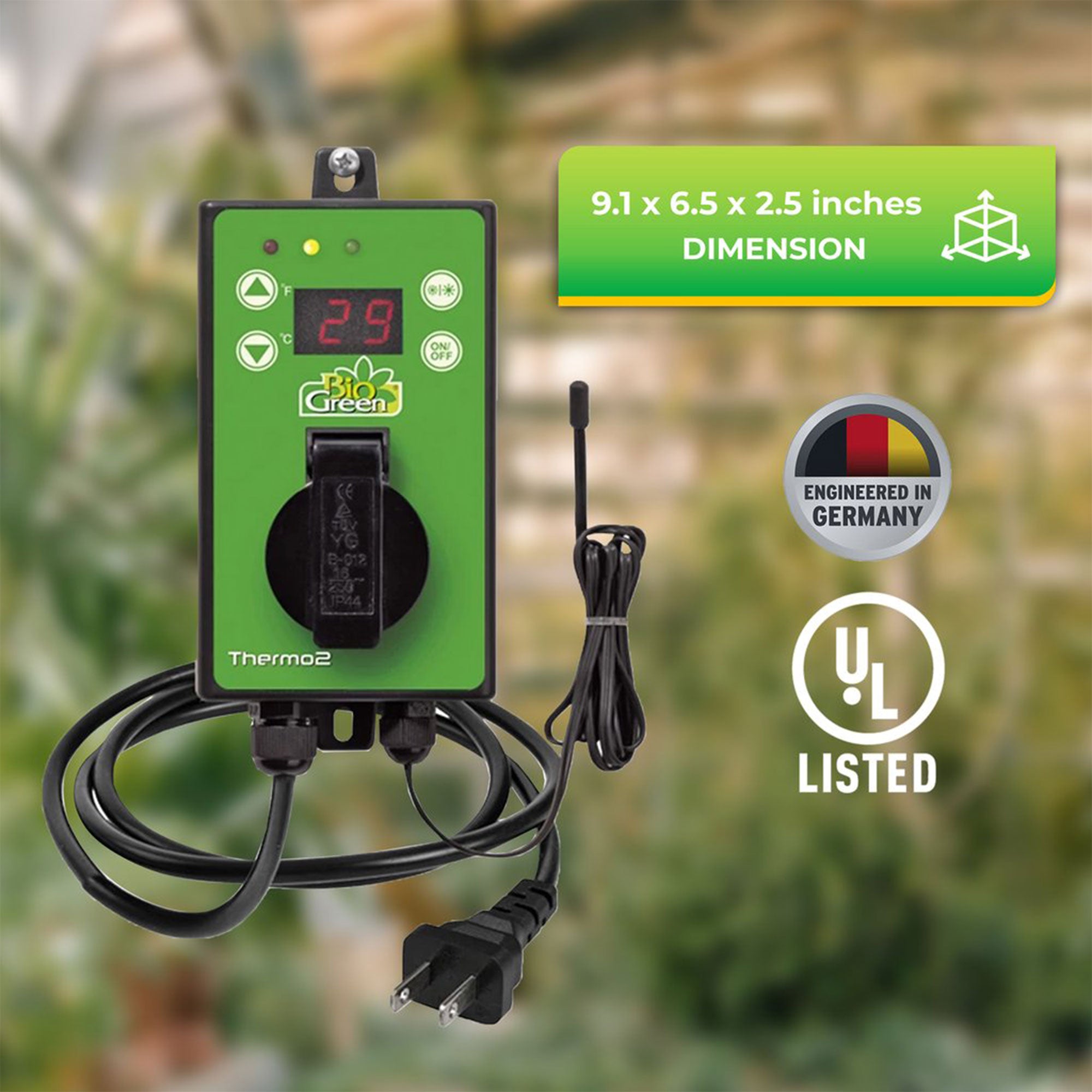 BioGreen Thermo 2 Greenhouse Digital Thermostat, Summer & Winter Usage (2 Pack)