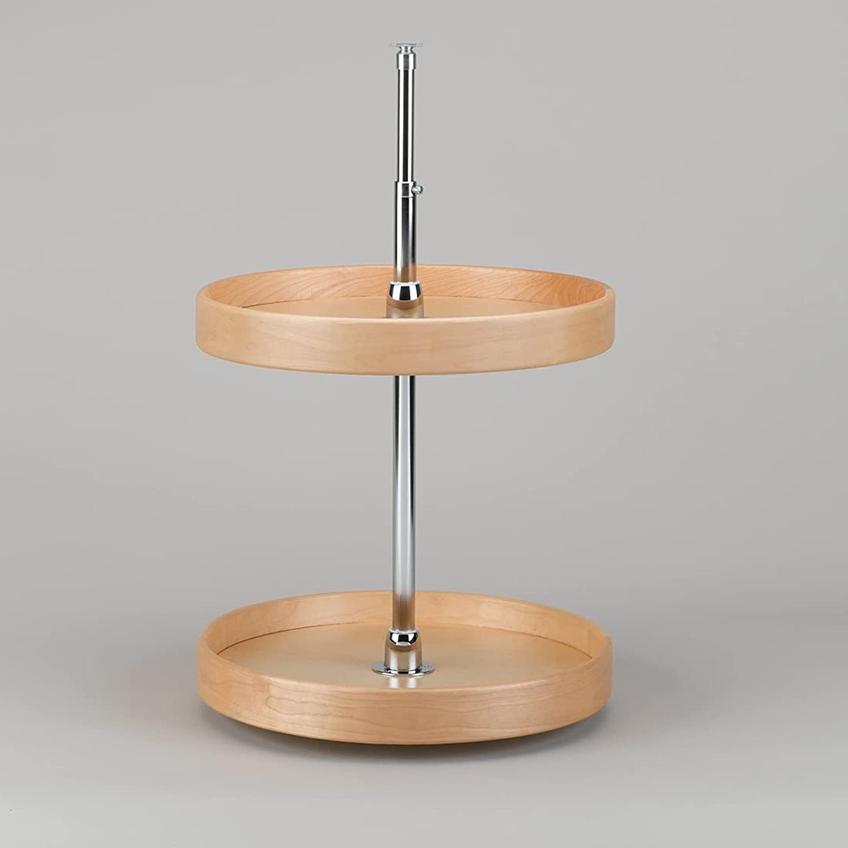 Rev-A-Shelf LD-4NW-072-18-1 18 Inch 2 Tier Full Circle Lazy Susan, Natural Wood
