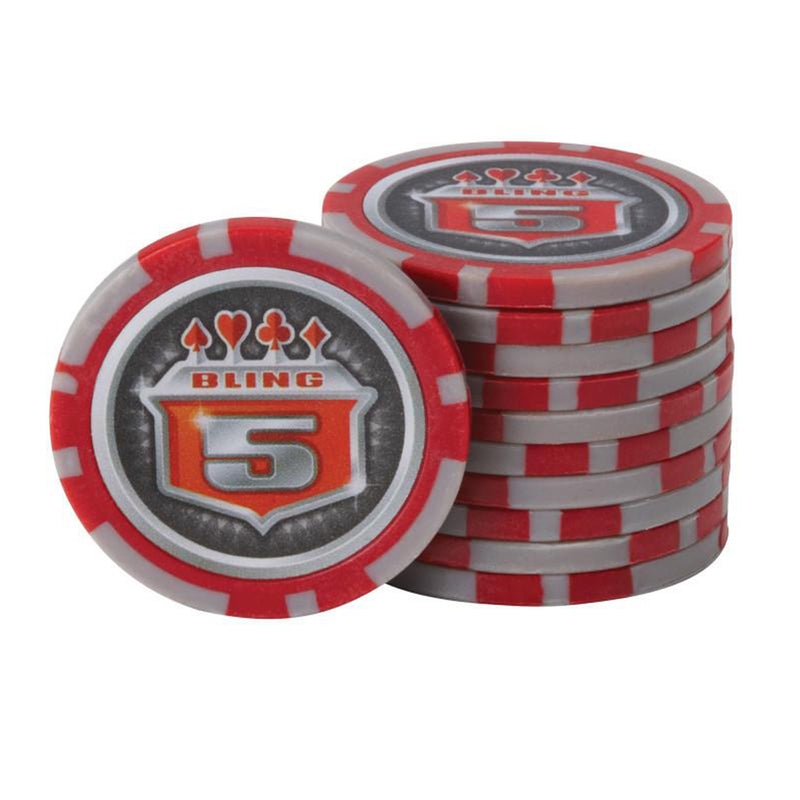 Fat Cat 55-0655 Bling Texas Hold Em 500 Count Clay Poker Chip Set w/ Carry Case