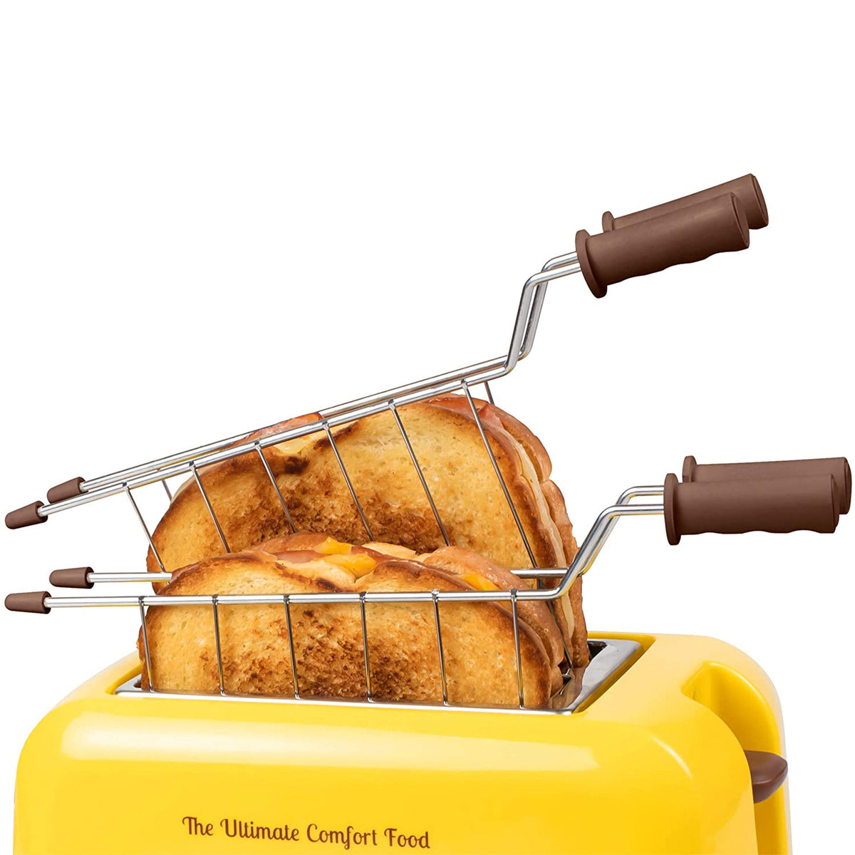 Nostalgia Deluxe Extra Wide Slot Grilled Cheese Sandwich Toaster with Baskets