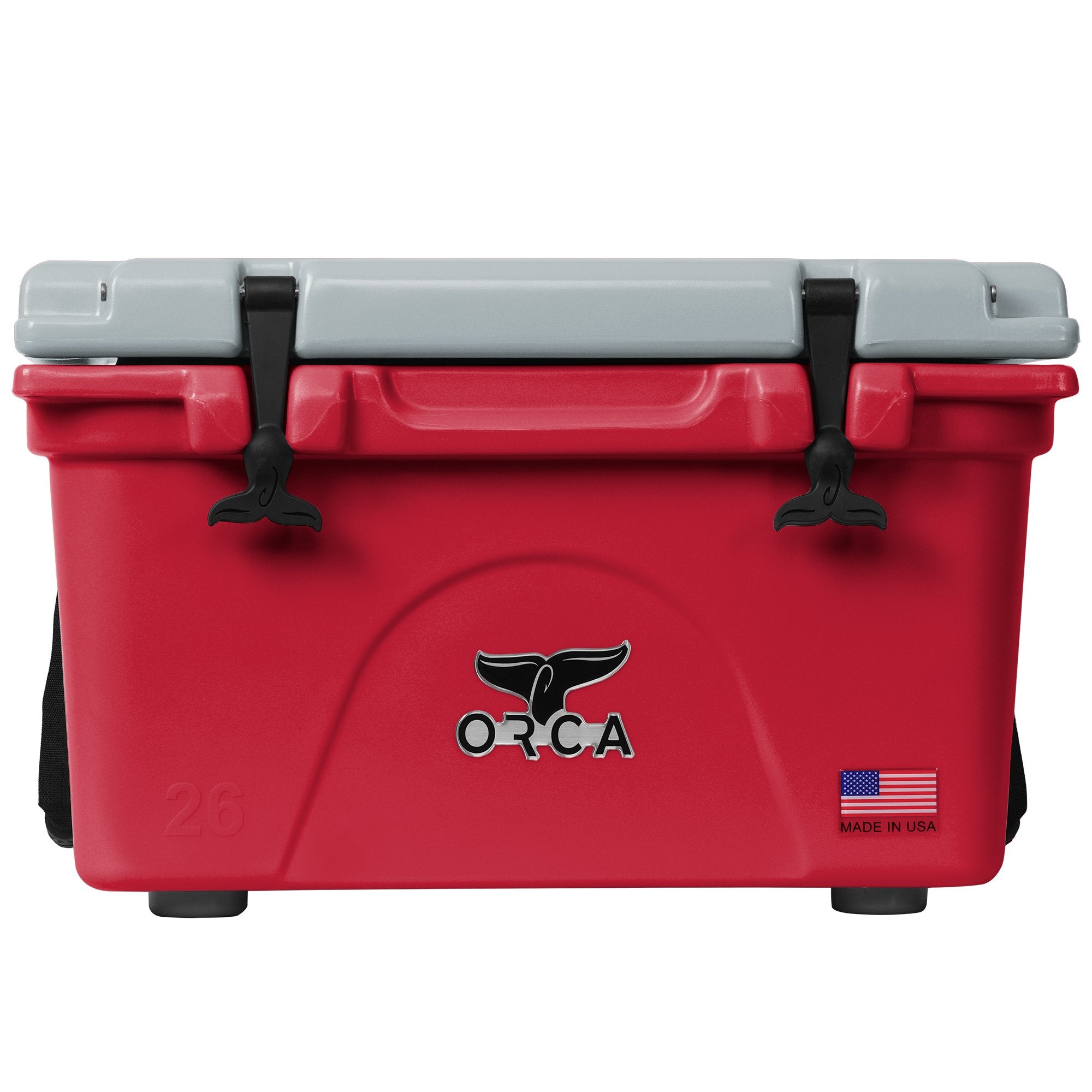 Orca Roto Molded 26 Quart 24 Can Insulated Ice Cooler, Crimson/Gray (Used)