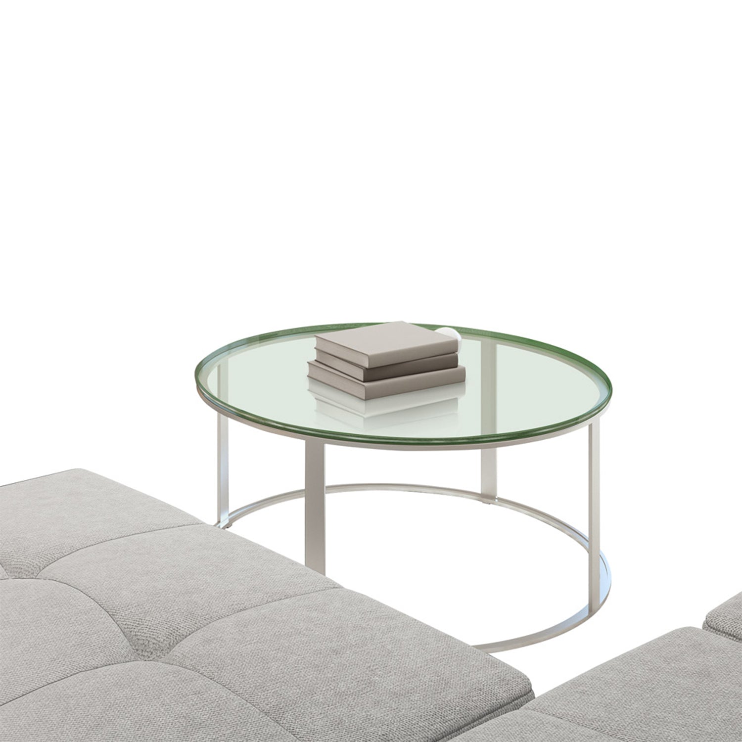 Dulles Glass 26 Inch Round Flat Polish 3/8 Inch Thick Glass Table Top (Open Box)