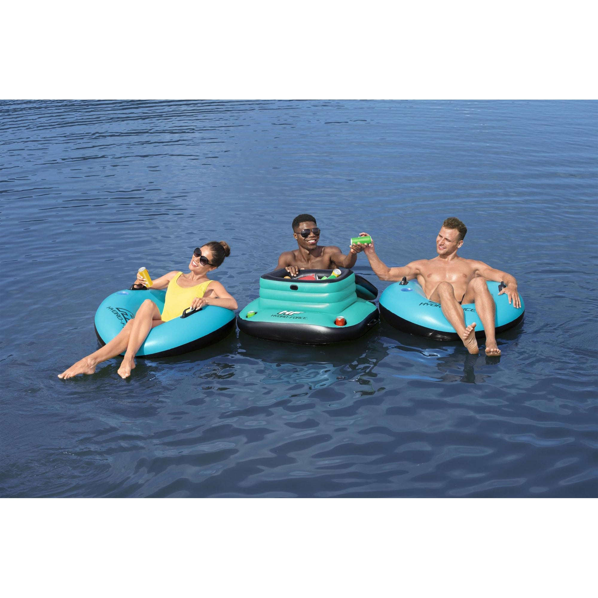 Hydro-Force Glacial Sport 9.43 Gallon Inflatable Floating Cooler, Teal(Open Box) - VMInnovations