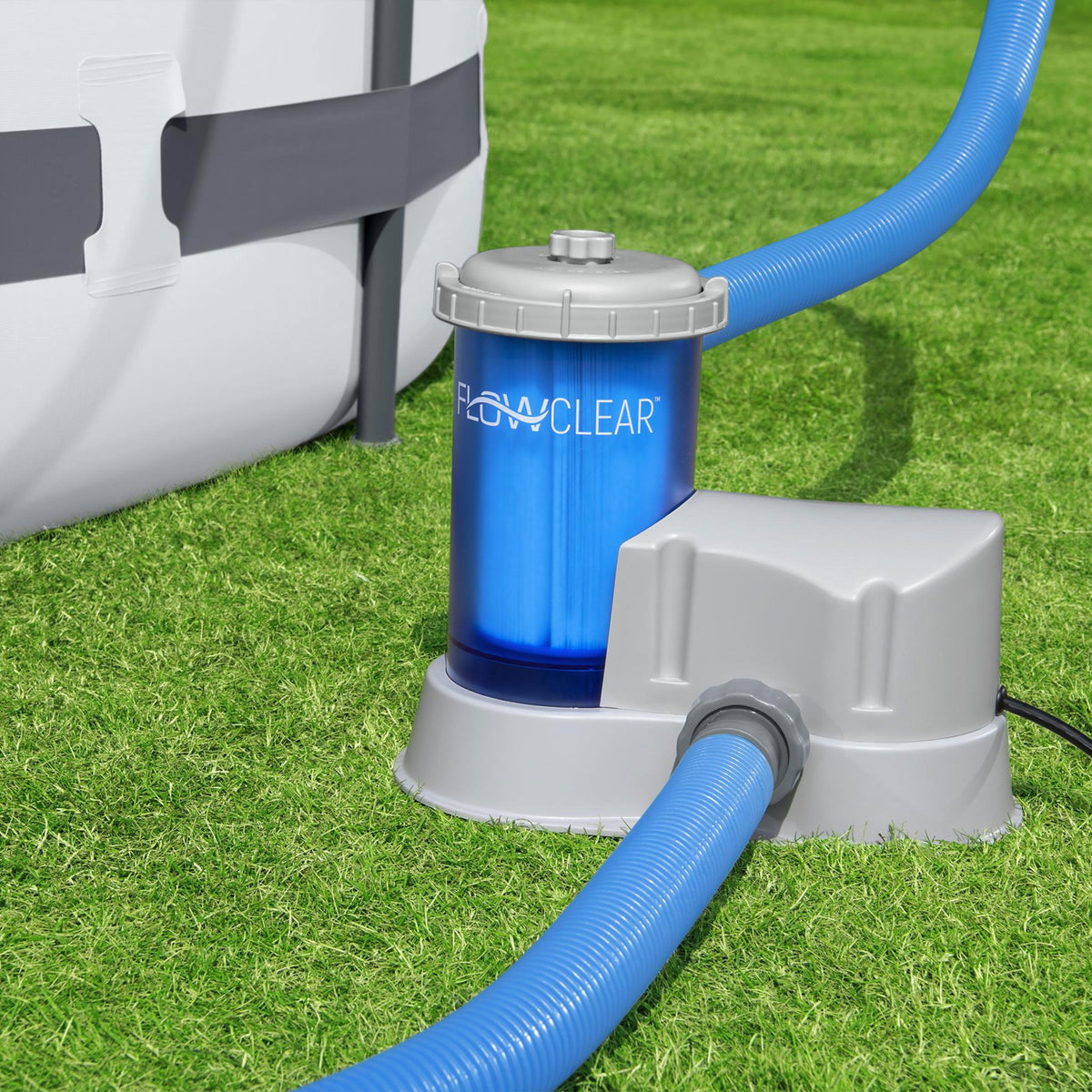 Bestway 58647E Flowclear 1,500 Gallon Transparent Above Ground Pool Filter Pump
