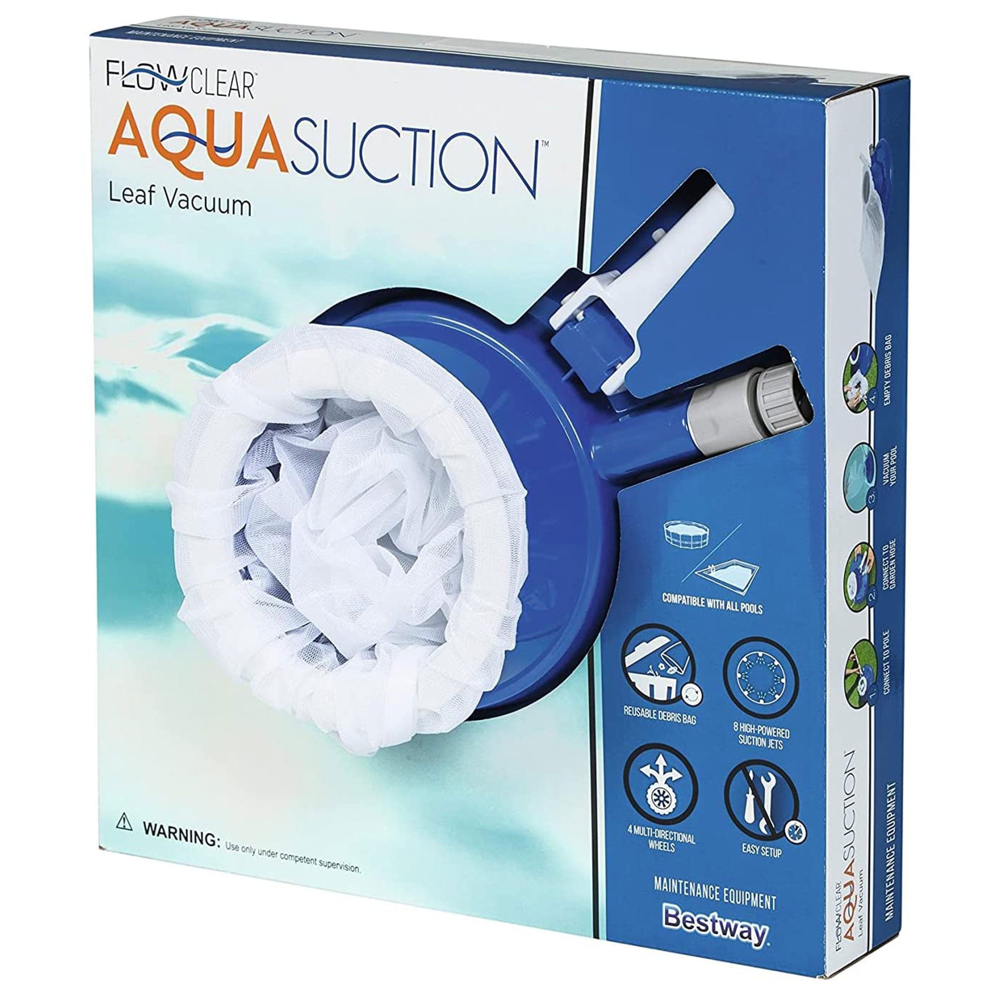 Bestway Flowclear High Power AquaSuction Pool and Leaf Vacuum with Bag (Used) - VMInnovations