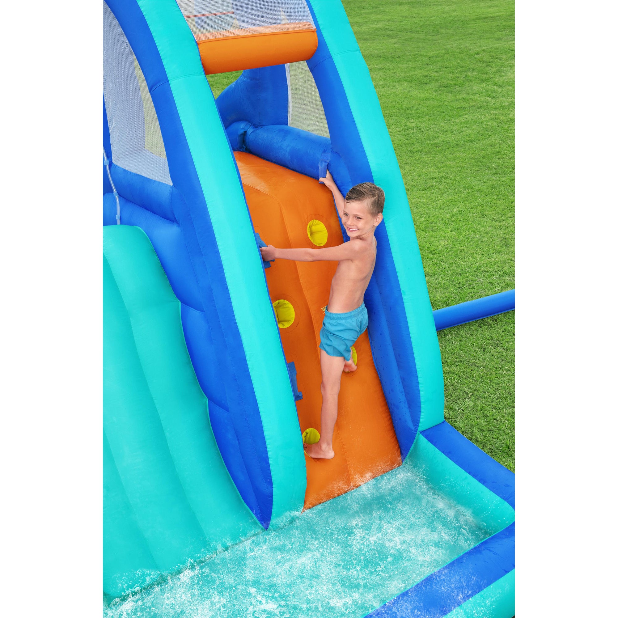 Wavetastic 16 Ft Kids Inflatable Water Park w/Turtle Float (Open Box) - VMInnovations