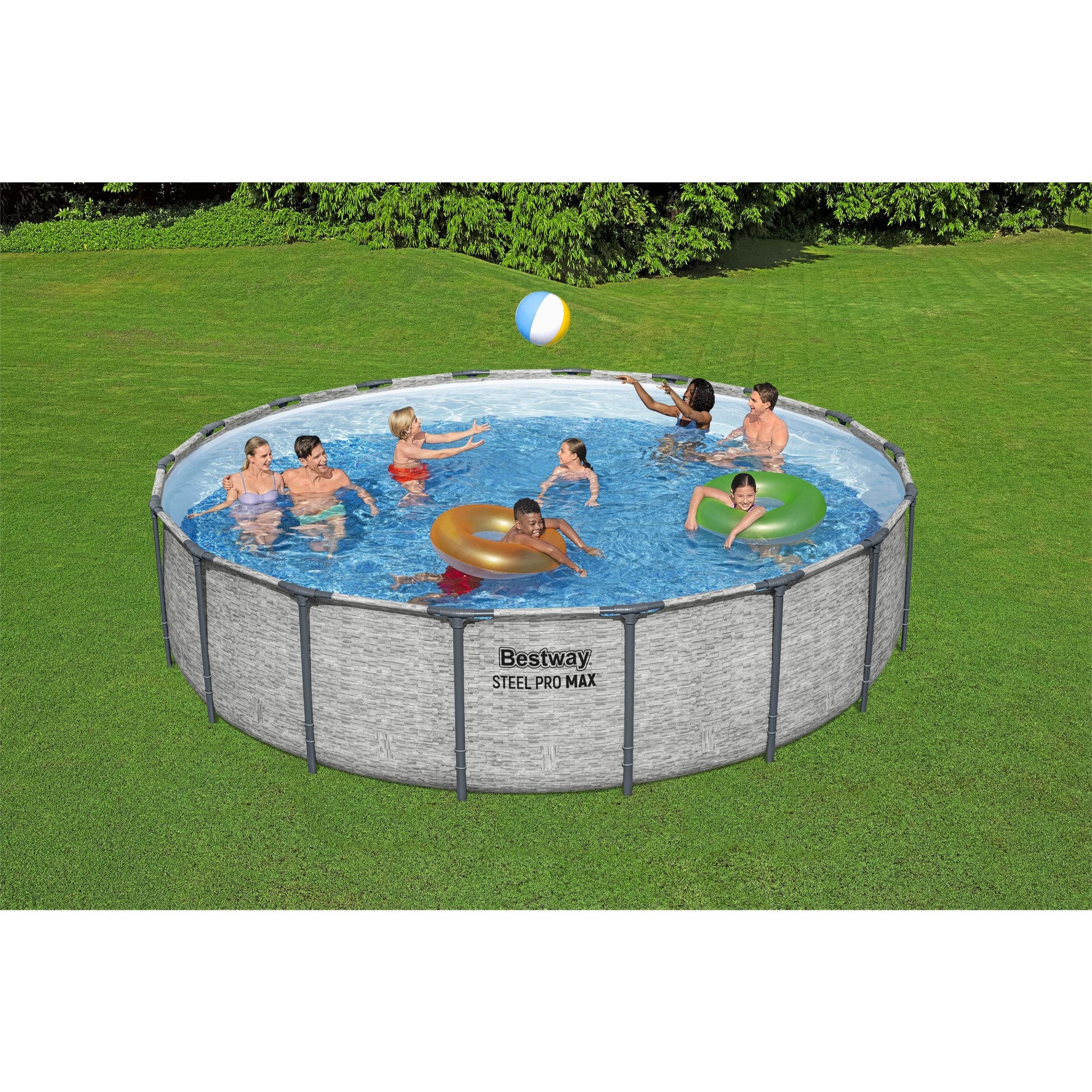 Bestway 18' x 48" Round Steel Pro MAX Hard Side Family Pool Set (Open Box)