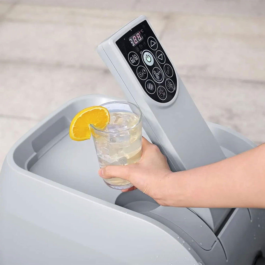 Bestway SaluSpa Santorini HydroJet Hot Tub w/ 180 Soothing Jets,Gray (For Parts) - VMInnovations