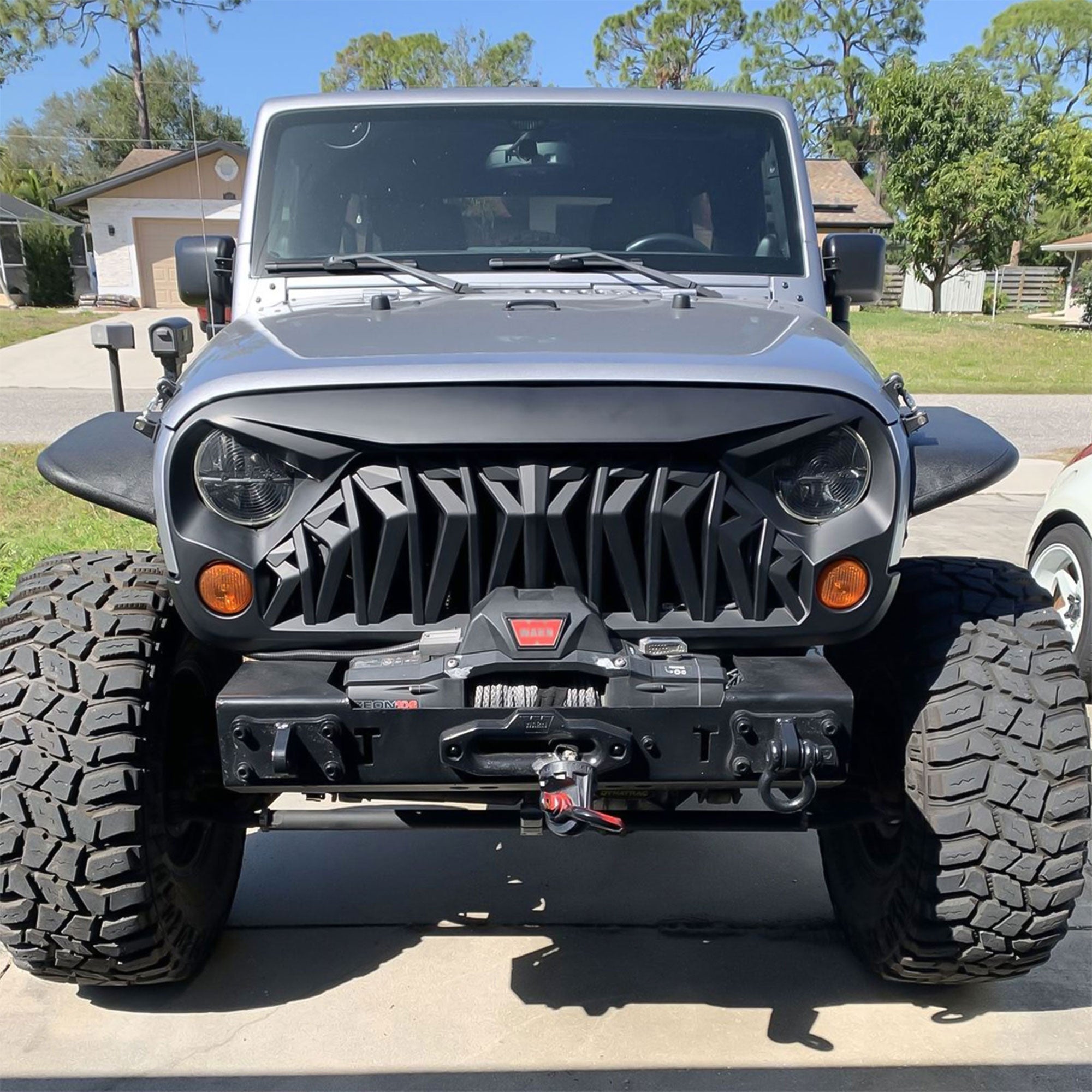 American Modified Front Shark Grille for 07-18 Jeep Models (Open Box) - VMInnovations