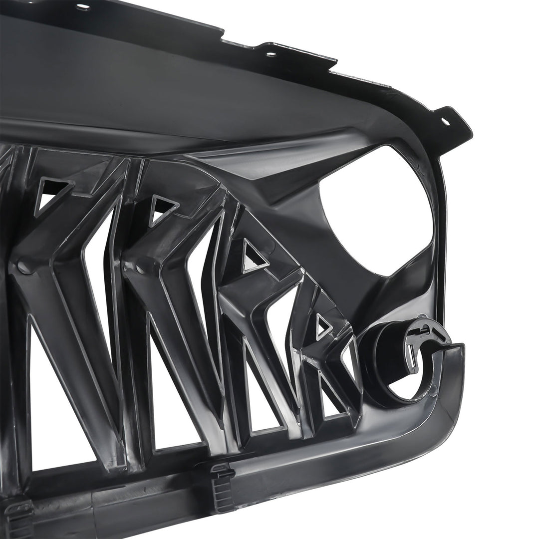 American Modified Front Shark Grille for 2007 to 2018 Jeep Models, Matte Black - VMInnovations