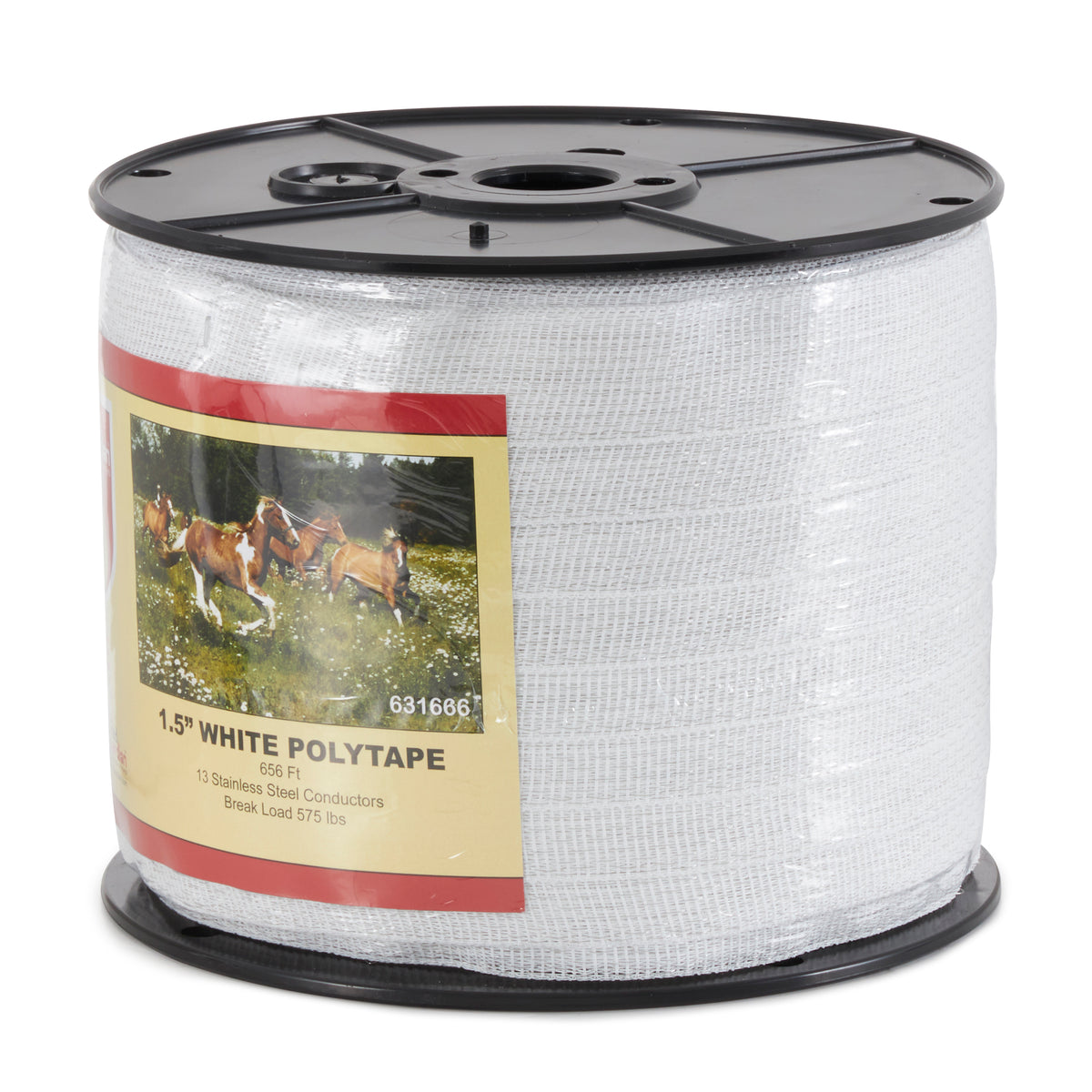 Field Guardian 631666 1.5 Inch Width Conductive Polytape, White, 656 Foot Spool
