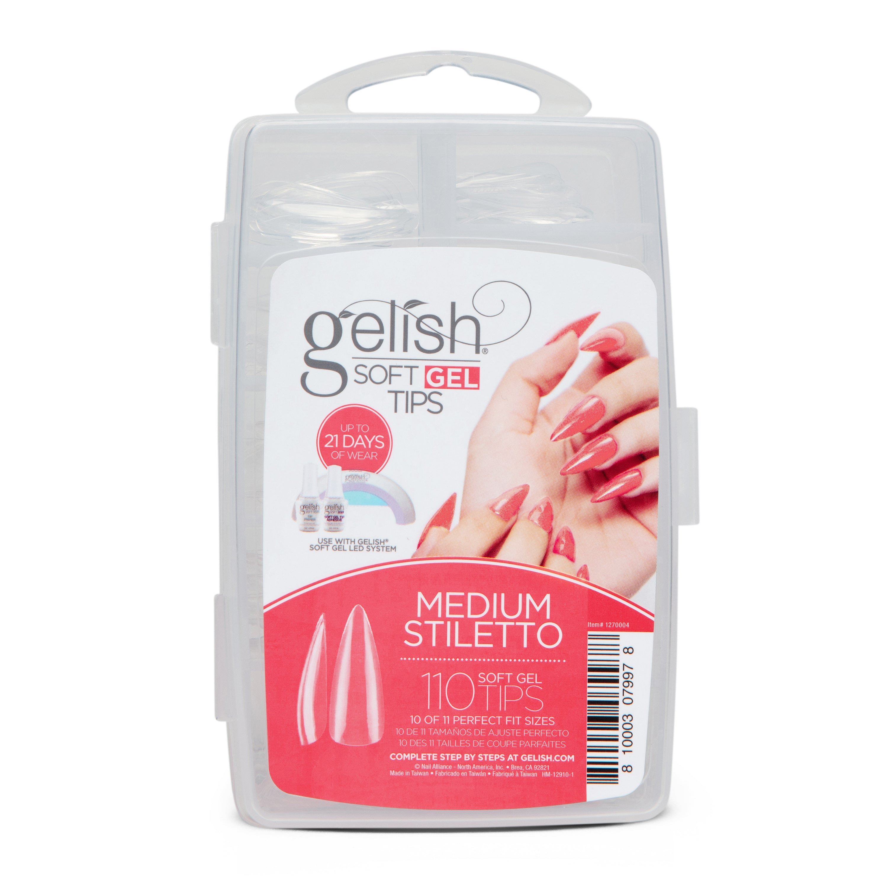 Gelish Mini Holiday Winter Sing 2 Manicure w/ 110 Stiletto Tips Kit & LED Light - VMInnovations