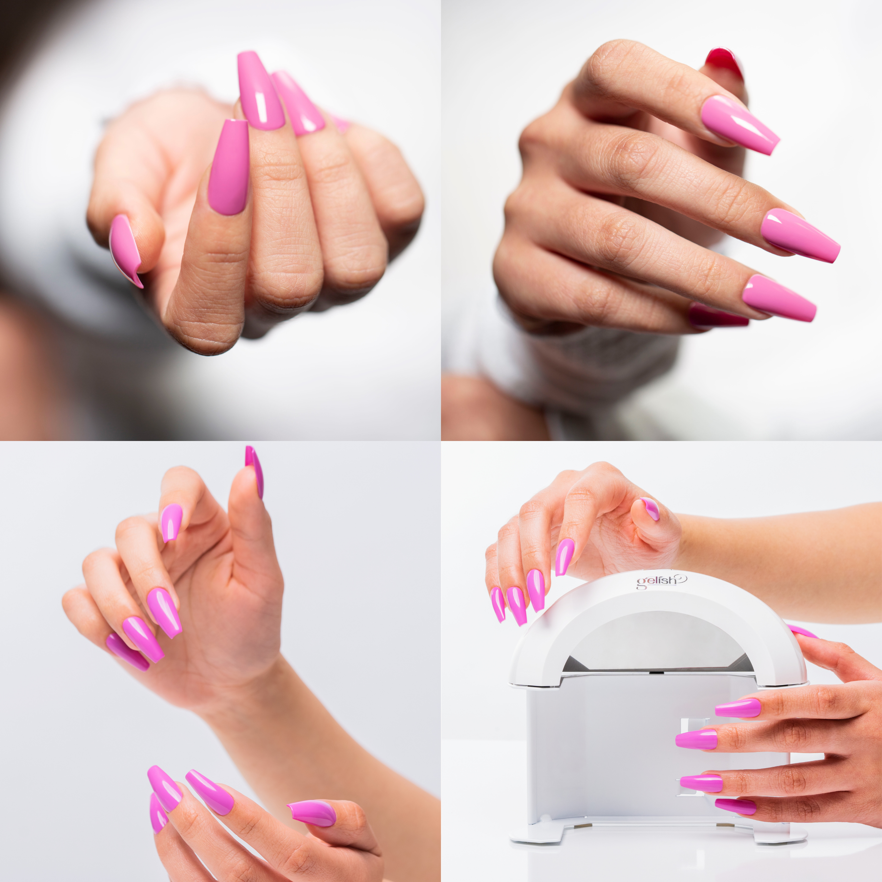Gelish Mini Core Classic Pack Gel Polish, 3 Pack and 110 Count Medium Coffin Kit