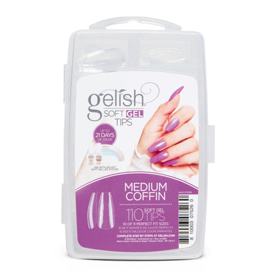 Gelish Mini Core Classic Pack Gel Polish, 3 Pack and 110 Count Medium Coffin Kit