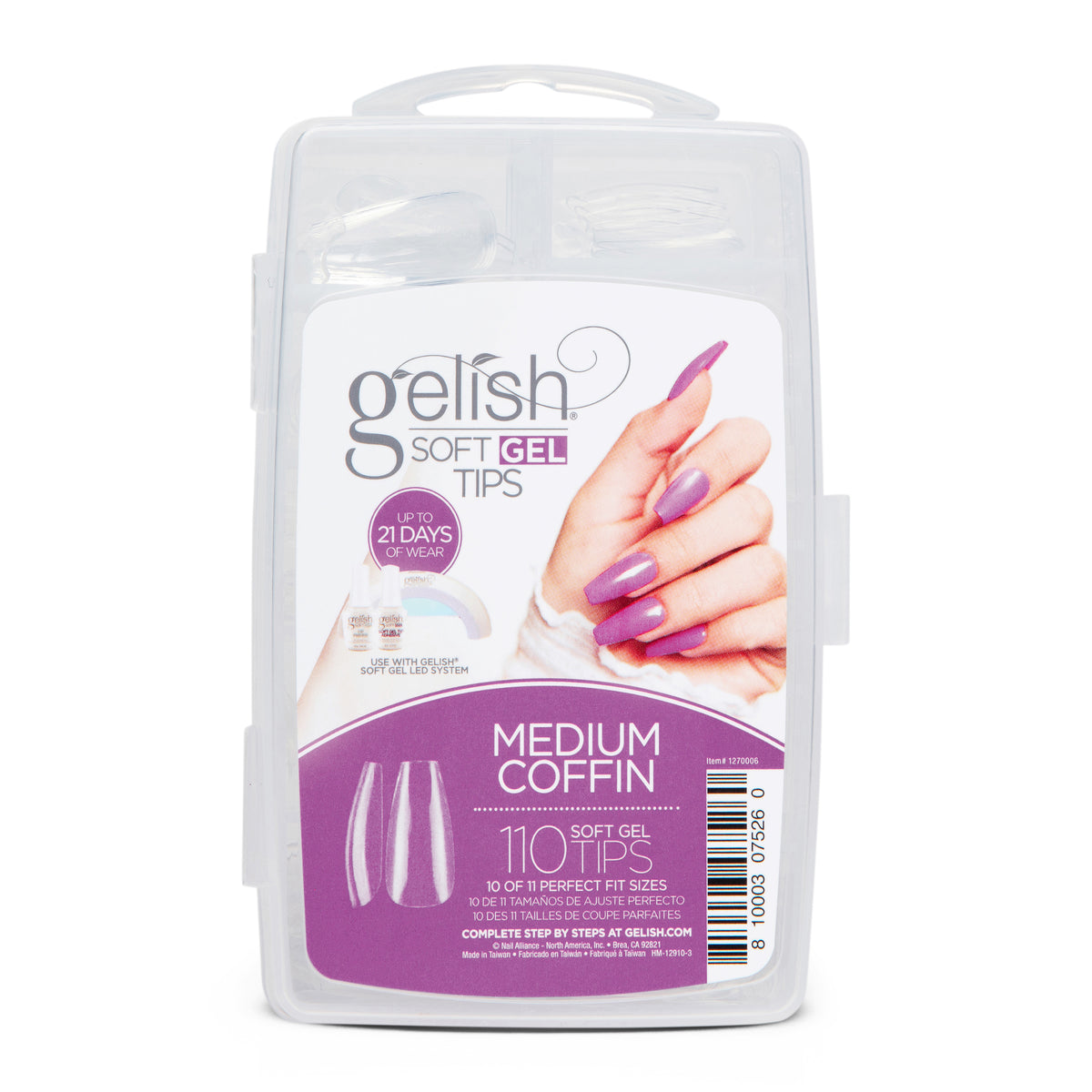 Gelish 330 Coffin Stiletto Nail Kit w/ Polish Sealer & Winter Marilyn Monroe Set