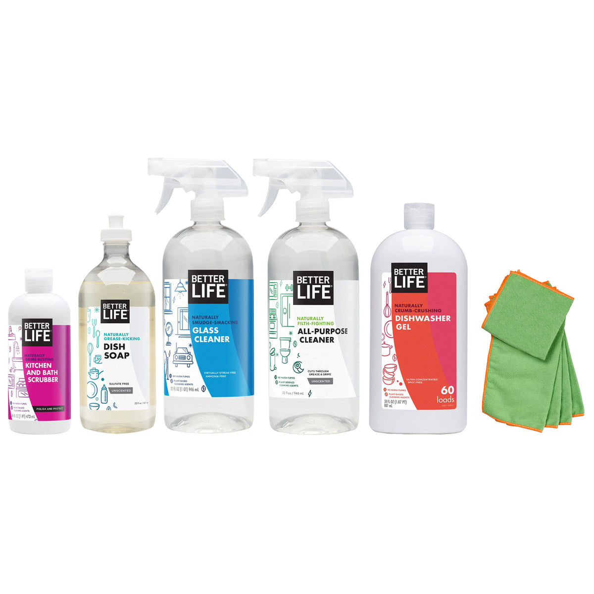 Better Life Naturally Filth Fighting All Purpose Cleaner w/ 5 Set Cleaning Kit - VMInnovations