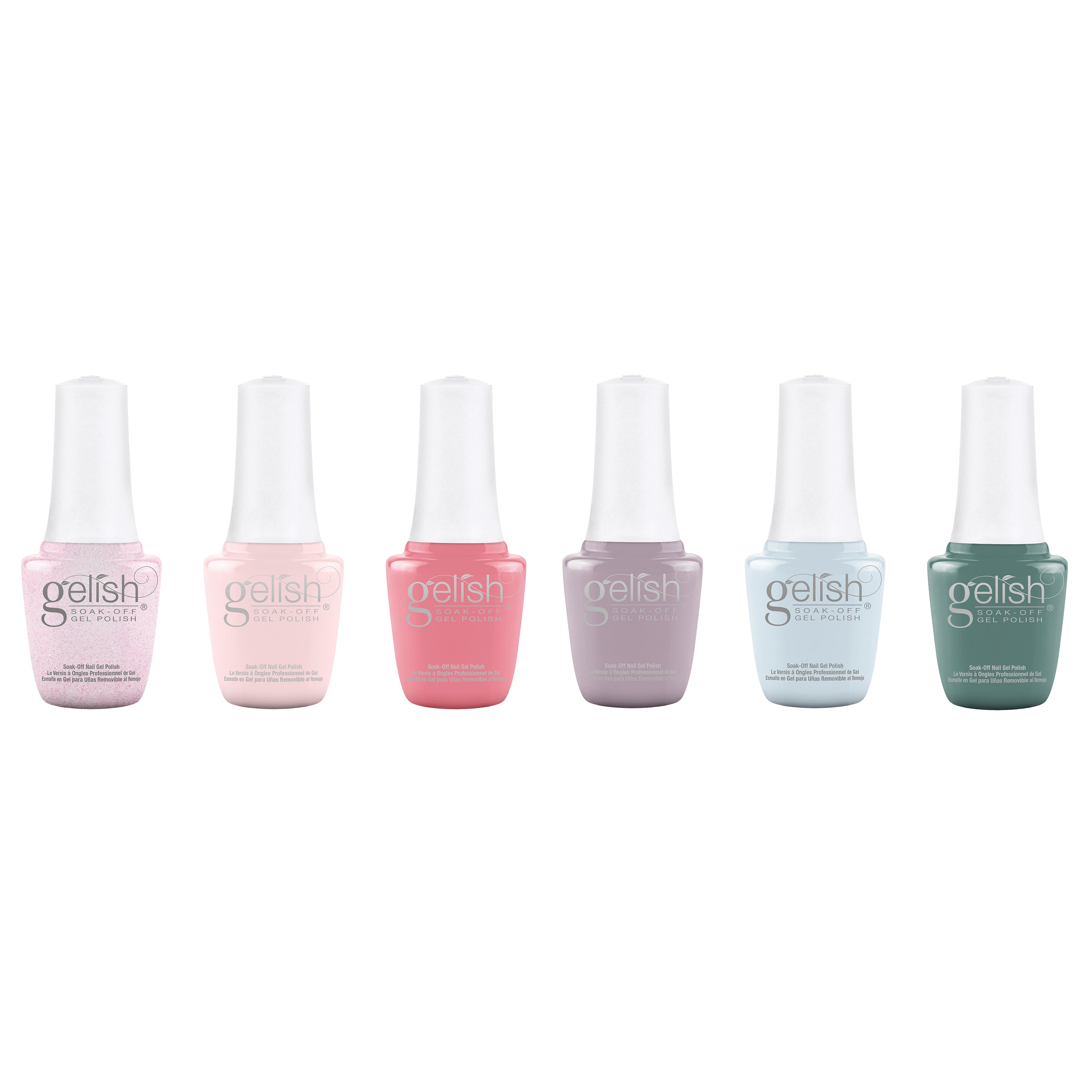 Gelish Nail Curing LED Lamp, Basix Polish Kit, Top Coat Duo, & Full Bloom Set