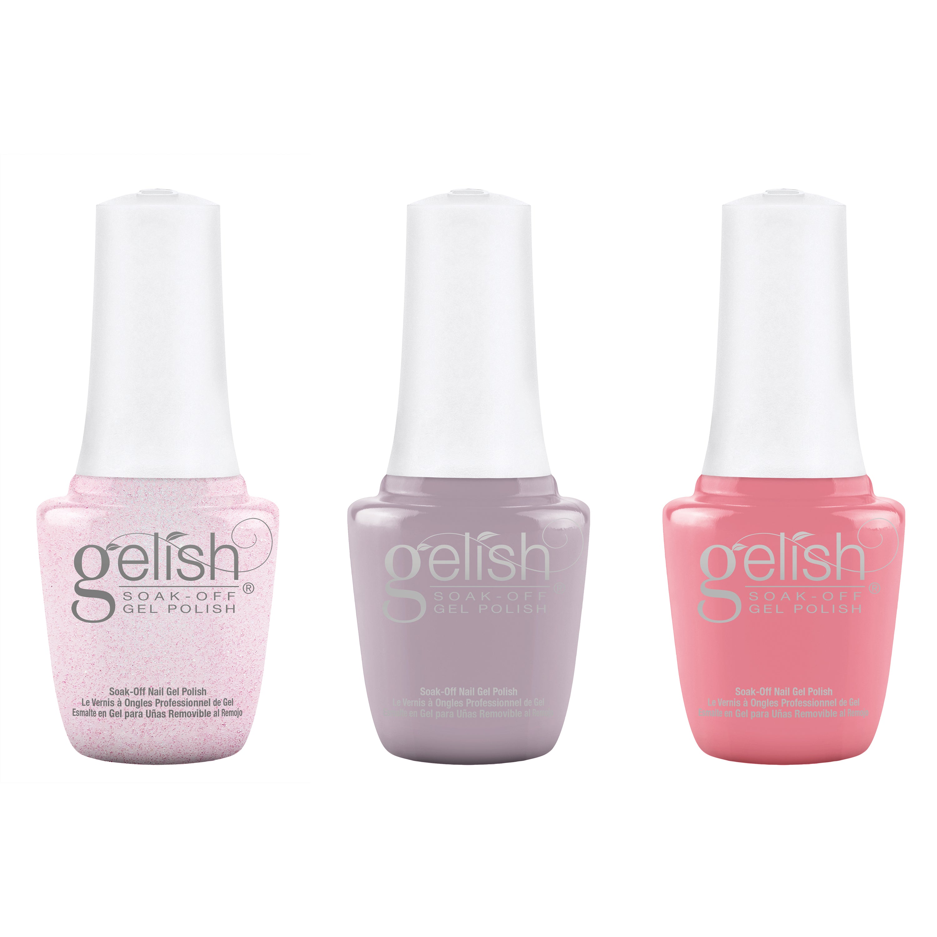Gelish Spring Full Bloom Gel Nail Polish with 110 Stiletto Tips Kit & LED Light - VMInnovations